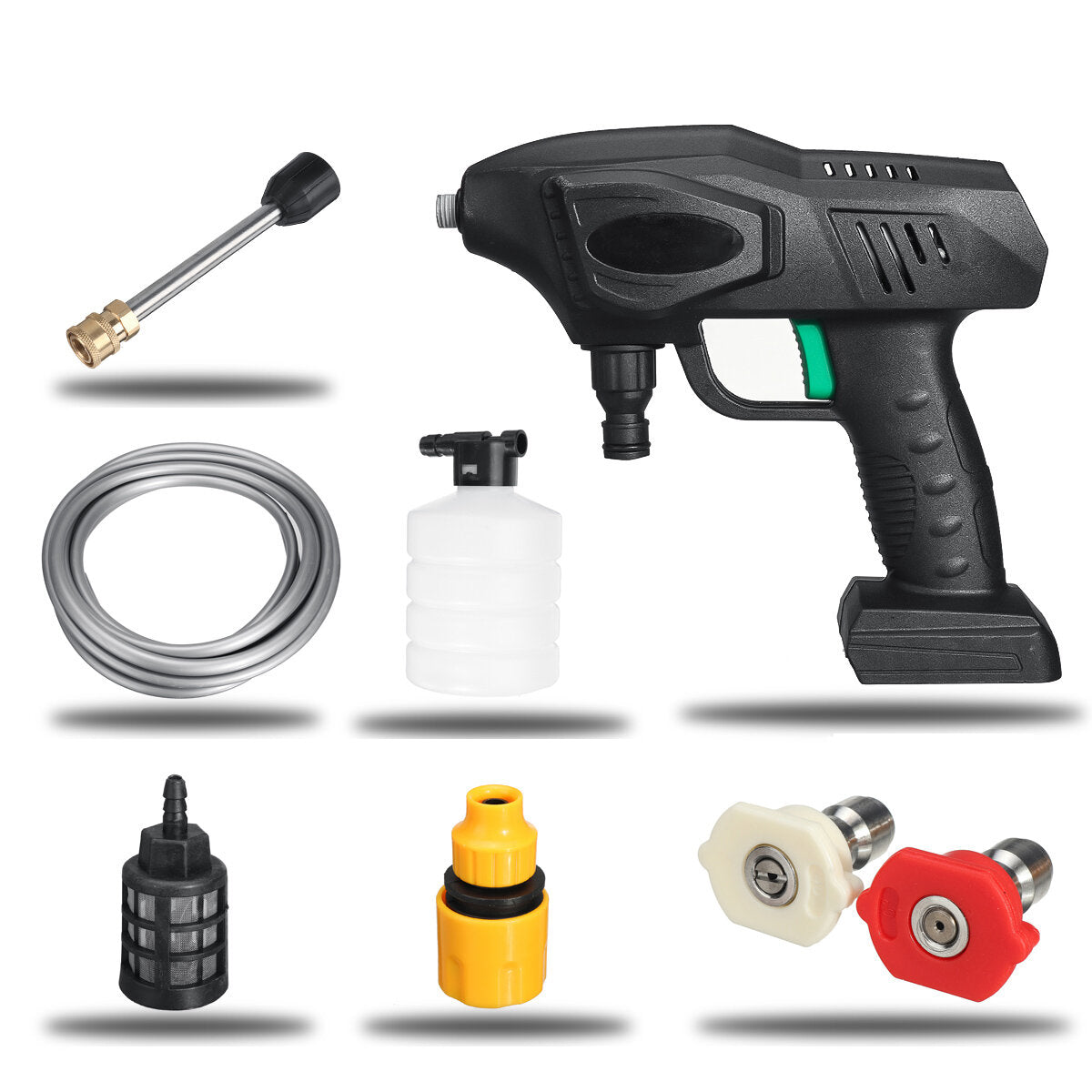 900W Cordless High Pressure Washer Battery Indicator Car Washing Machine Spray Guns Water Cleaner