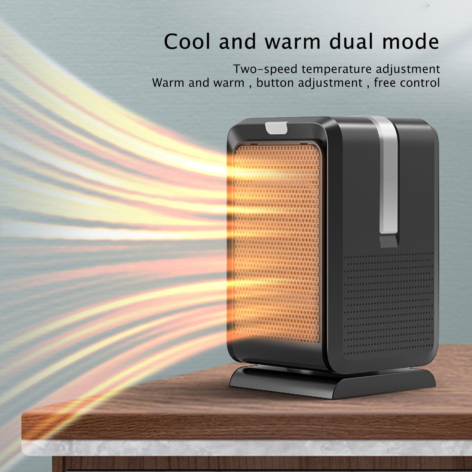 1000W Portable Electric Heater with Fast Heating & Cooling for Bedroom/Office
