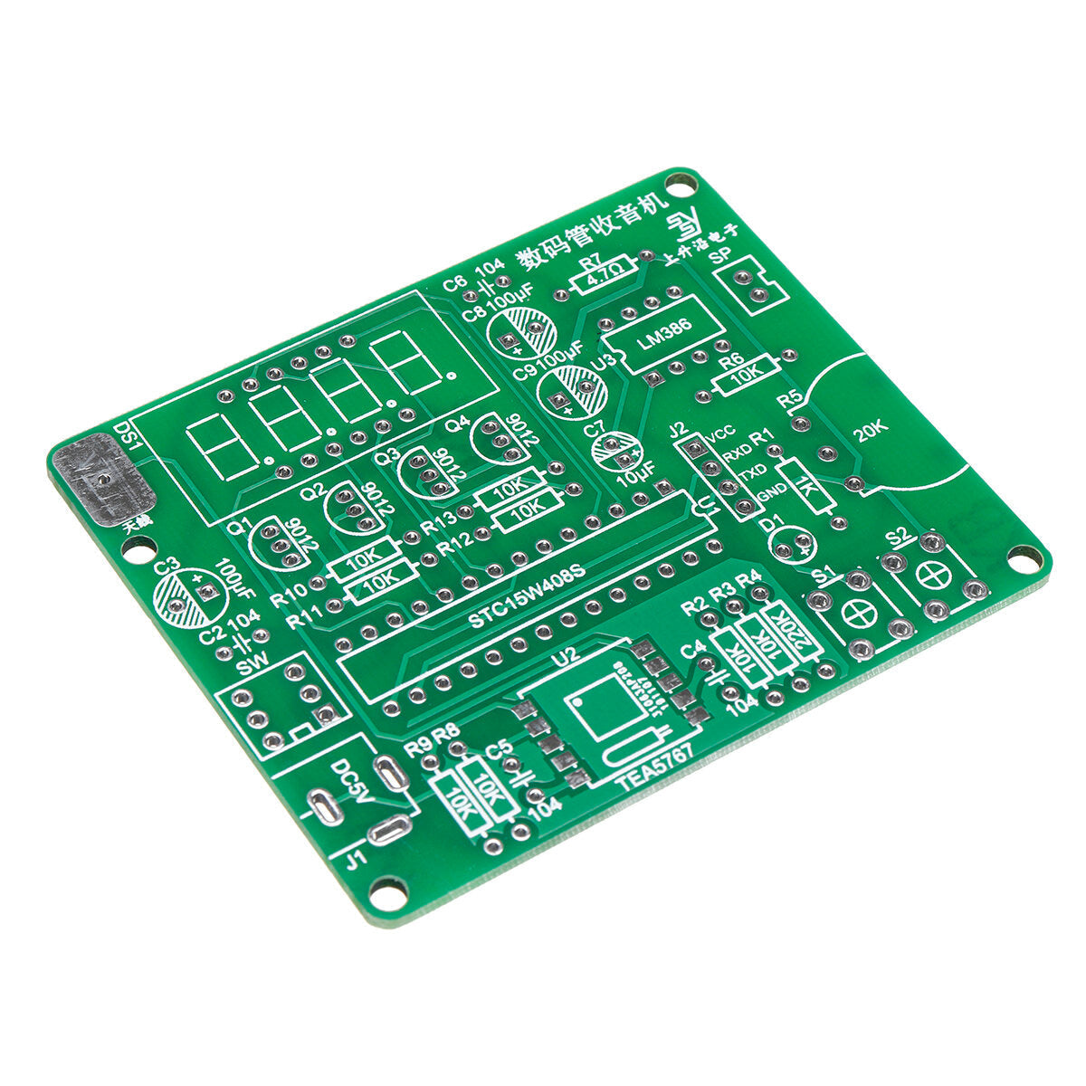 Components + PCB Board Digital Tube Display FM Digital Radio Electronic DIY Production kit