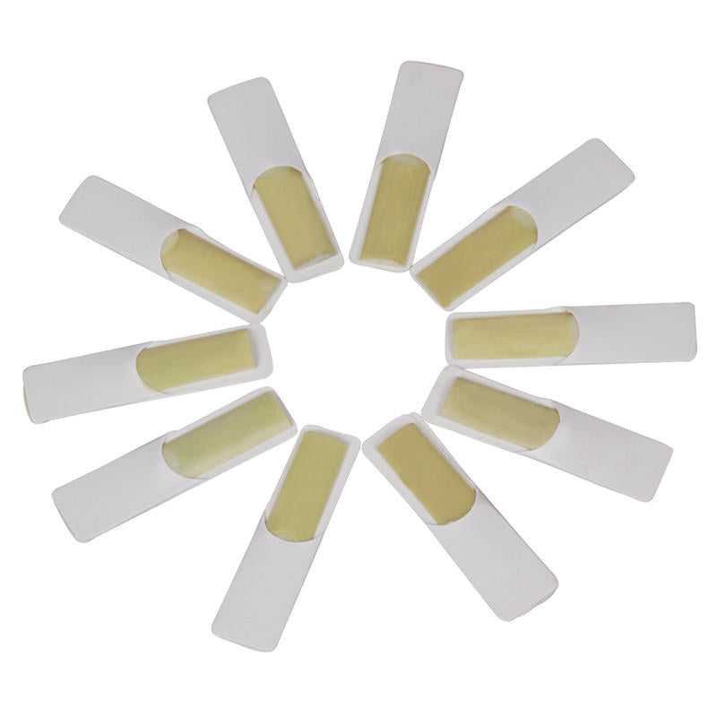 10Pcs Eb Alto Saxophone Sax Bamboo Reeds 2.5 Strength Woodwind Instruments Parts