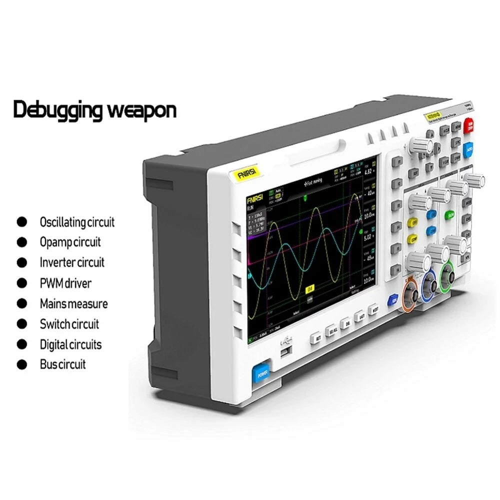 7 Inch TFT LCD Display Screen 2 In 1 Dual Channel Input Storage Oscilloscope Digital Signal Generator