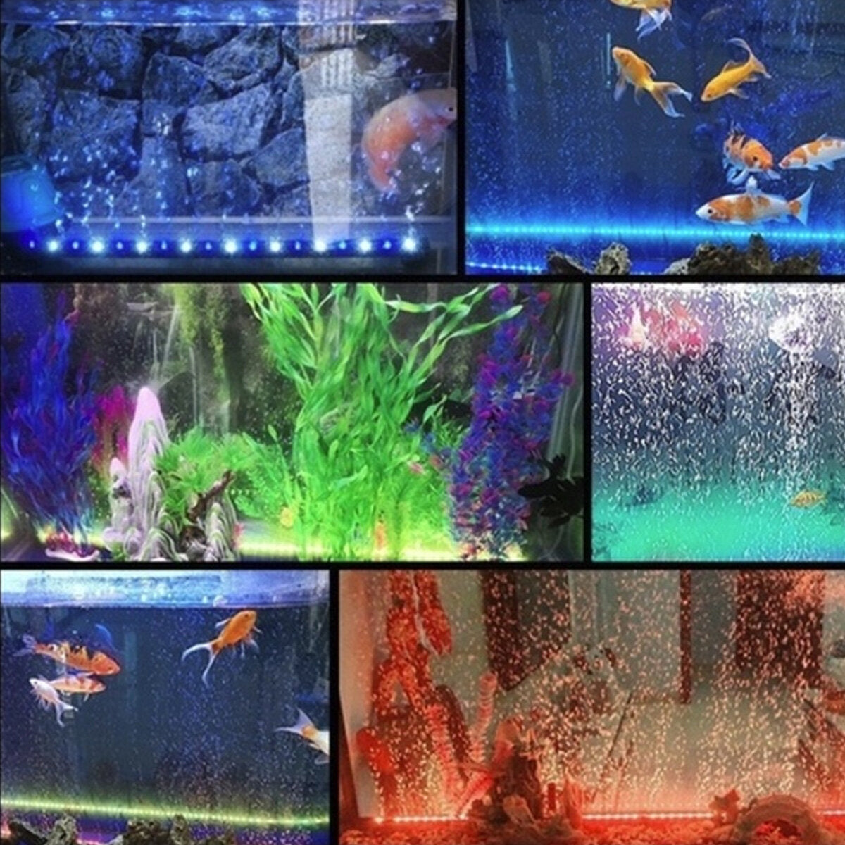 Aquarium Multicolor Tank Fish LED Lights Underwater Waterproof Lamp