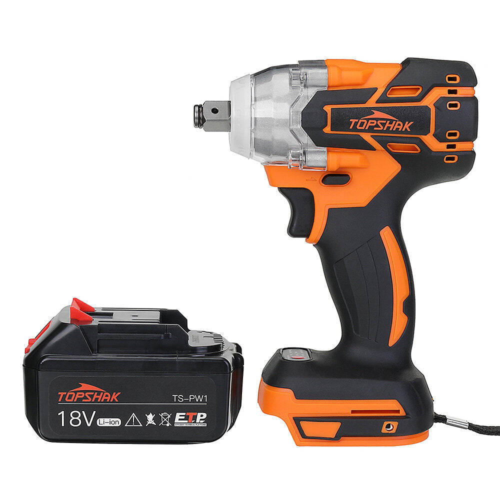 Brushless Impact Wrench LED Working Light Rechargeable Woodworking Maintenance Tool