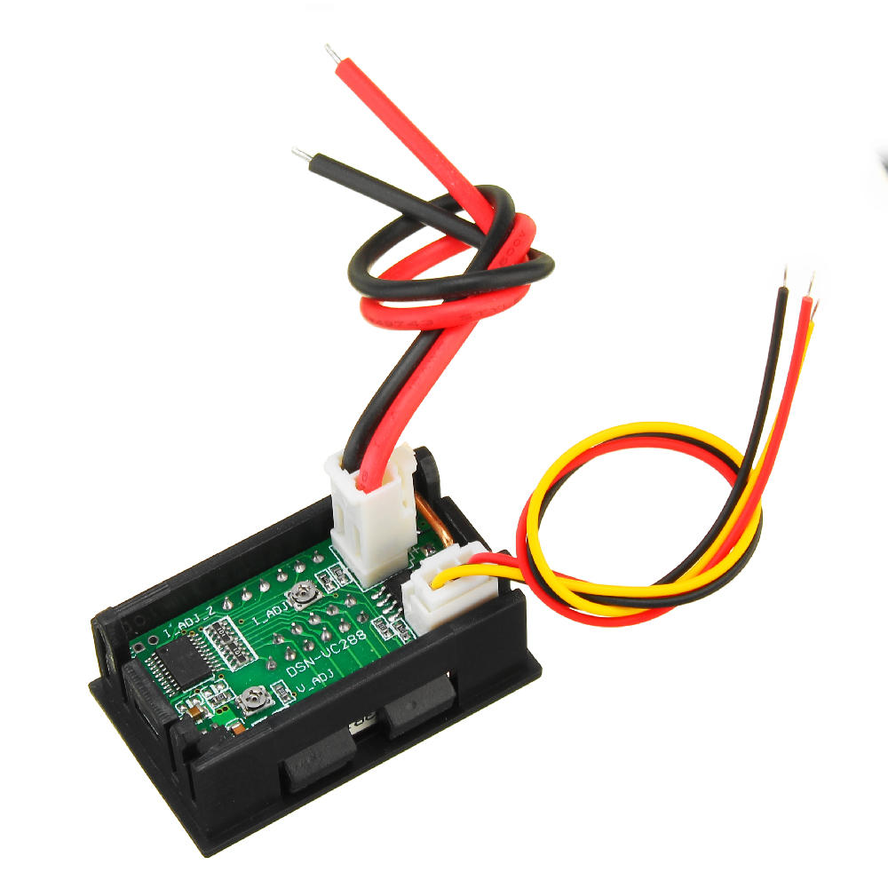10pcs Mini Digital Voltmeter Ammeter DC 100V 10A Voltmeter Current Meter Tester Blue+Red Dual LED Display