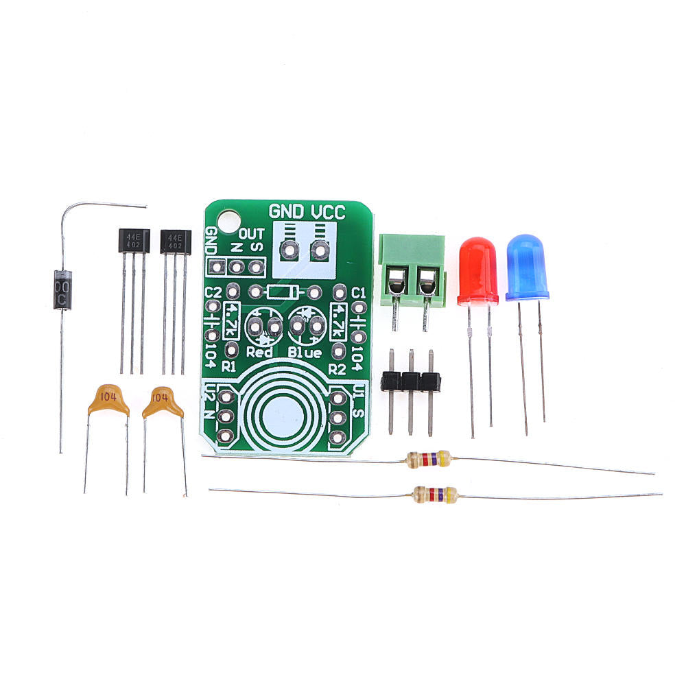 5pcs Hall Magnetic Induction Sensor Magnetic Detection Magnetic Pole Resolver North and South Pole Detection Module DIY Kit