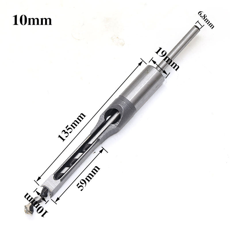 6mm-16mm Woodworking Square Hole Twist Drill Bit Square Auger Drill Mortising Chisel