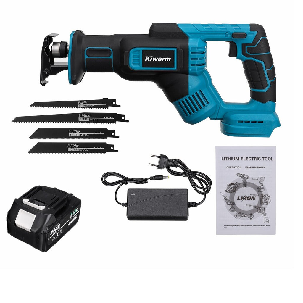 388VF Reciprocating Saw Wood Sawing Tool with Cutting Blades for Li-ion Battery