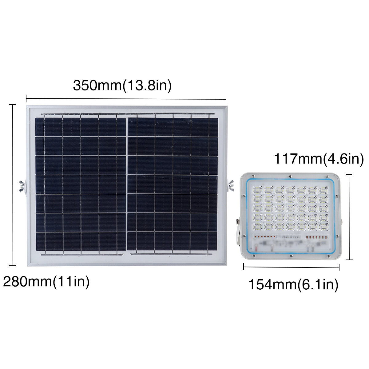 60W 70LED 2000LM Solar Powered Flood Light Remote Control Light Sensor Timing Outdoor Waterproof IP65