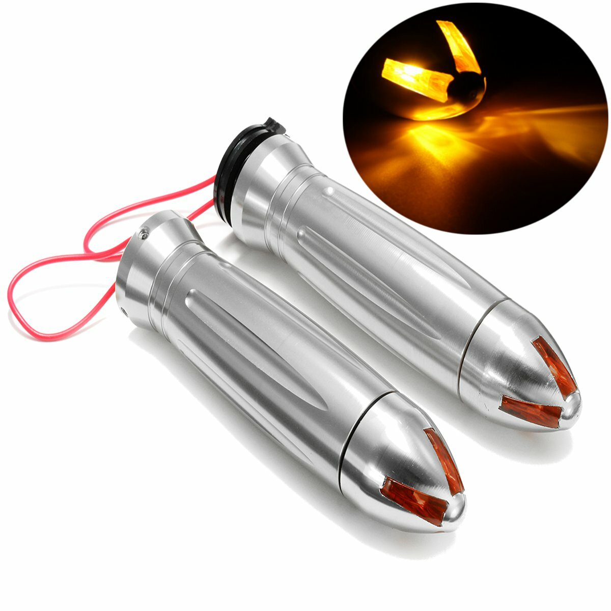 7/8inch Aluminum Hand Grips Turn Signal Light