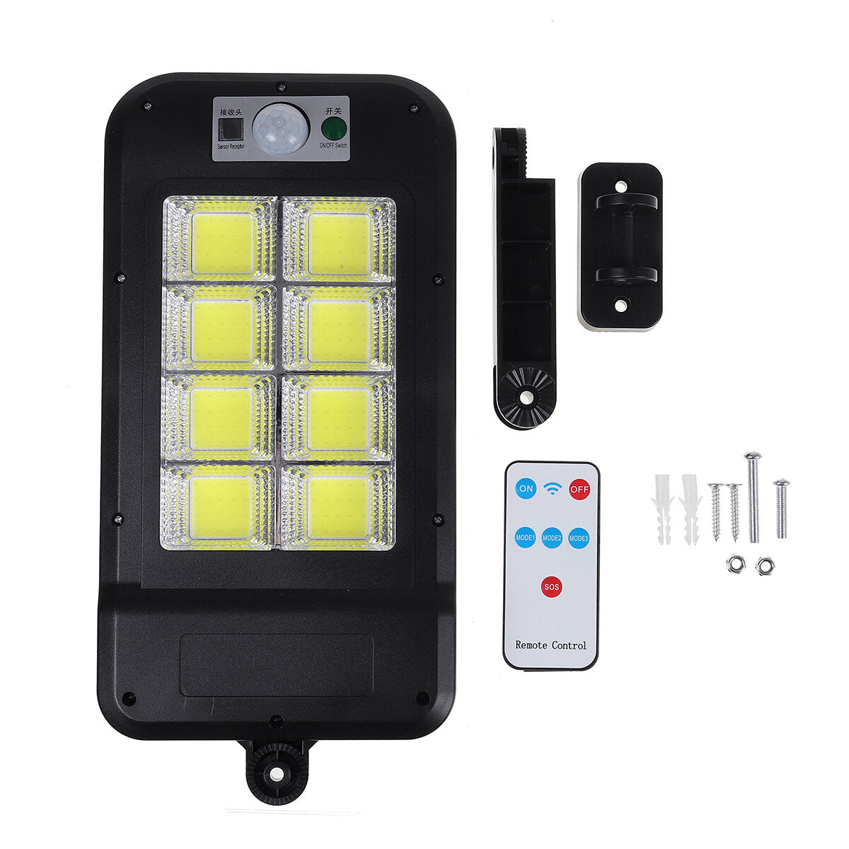 160COB Light Rechargeable Solar Power Street Light Solar Panel Lamp