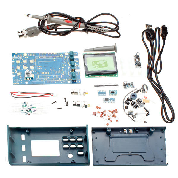 Original DIY Oscilloscope Kit With Digital Storage Frequency Meter ATmega64 AVR Microcontrol