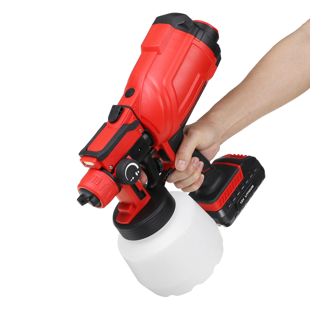 550W Cordless Electric Spray Guns 800ML Lighting Paint Sprayer Wood Wall Fences Painting Tool