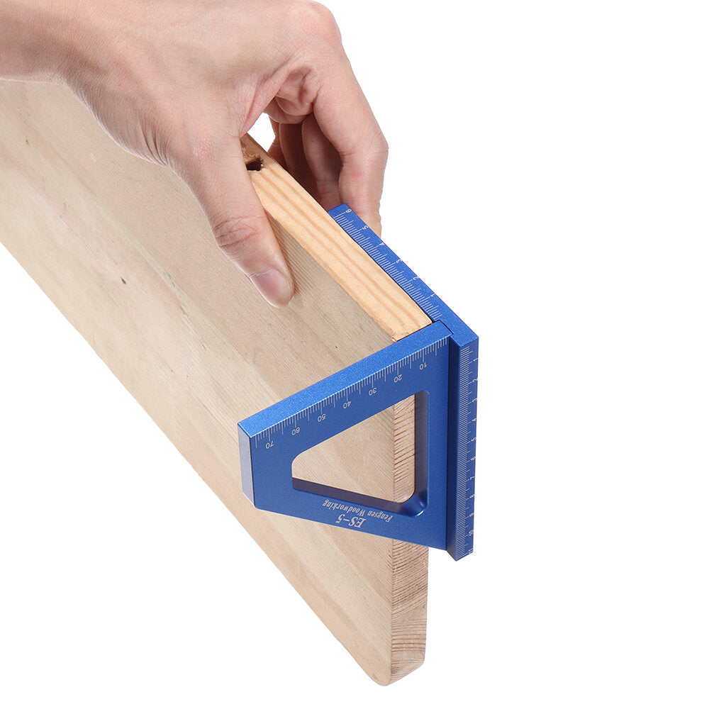 Aluminum Alloy 3D Miter Angle Marking T Ruler - 45/90 Degree Measuring Tool for Woodworking & DIY Projects