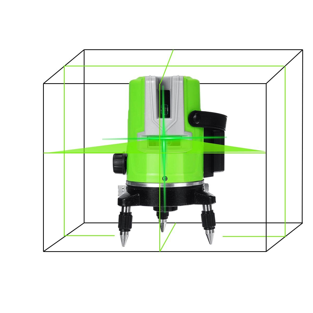 3D 5 Lines Green Laser Level Self-Leveling 360 Rotary Cross Measuring Tool