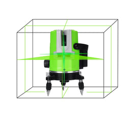 3D 5 Lines Green Laser Level Self-Leveling 360 Rotary Cross Measuring Tool