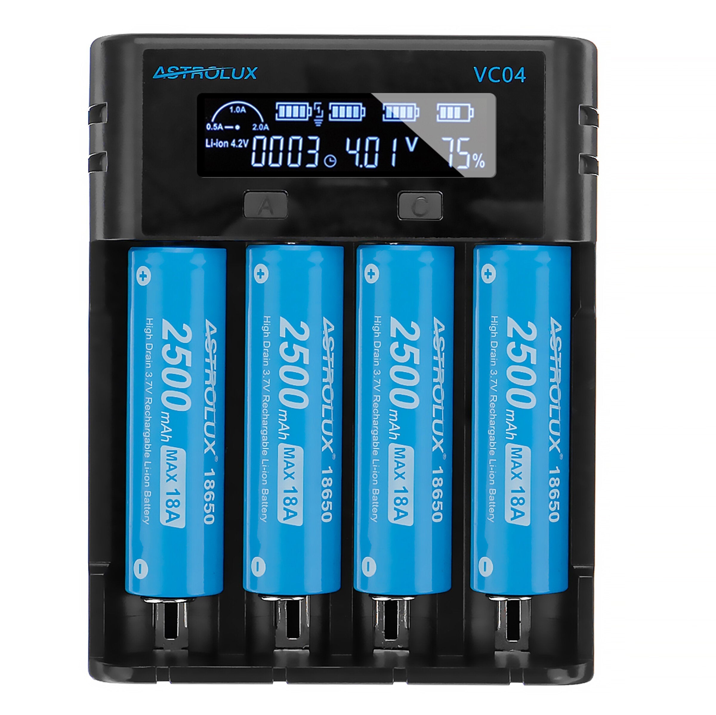 Micro Type-C 2A Quick Charge Li-ion Ni-MH Battery Charger Current Optional USB Charger For 18650 26650 21700 AA AAA Battery
