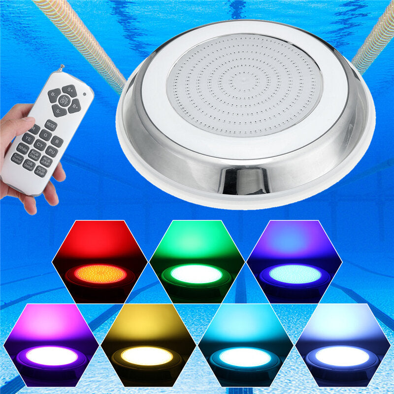333LED RGB Underwater Swimming Pool Light IP68 Remote Control Fountain Light