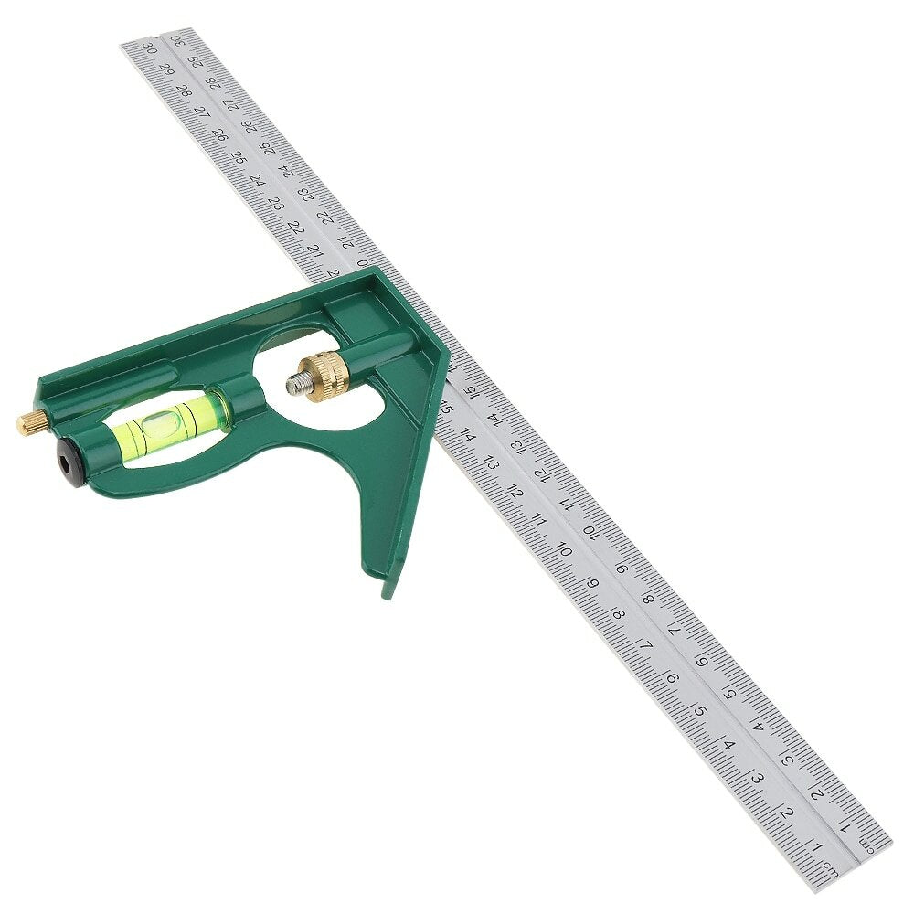 300mm Stainless Steel Protractor Ruler - High Precision, Corrosion-Resistant, Ideal for Woodworking & Measuring