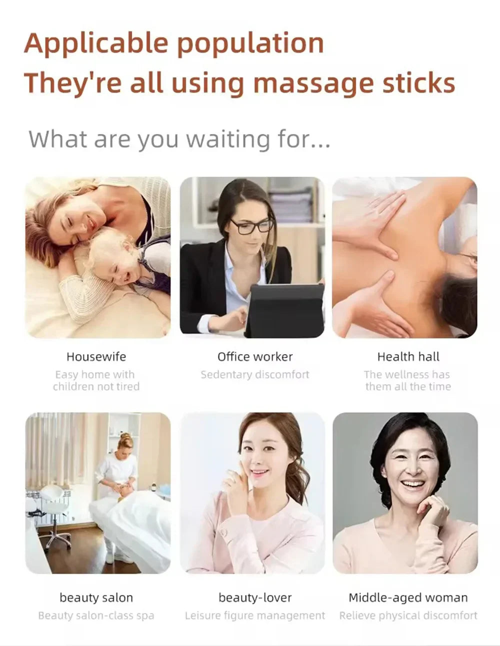 Electric Rotating Massager for Whole Body Relaxation, Vibration Therapy, 100-240V, Multi-Temperature Control, ABS & Steel
