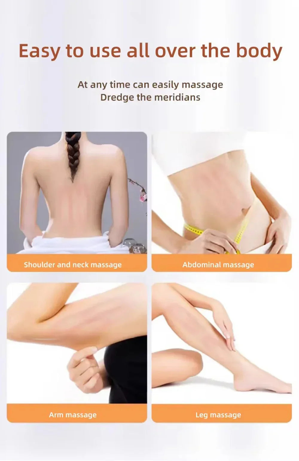 Electric Rotating Massager for Whole Body Relaxation, Vibration Therapy, 100-240V, Multi-Temperature Control, ABS & Steel