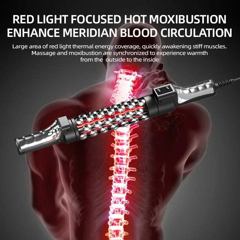 Electric Rotating Massager for Whole Body Relaxation, Vibration Therapy, 100-240V, Multi-Temperature Control, ABS & Steel
