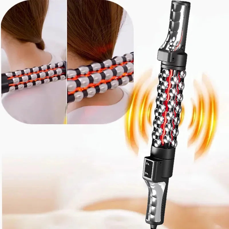 Electric Rotating Massager for Whole Body Relaxation, Vibration Therapy, 100-240V, Multi-Temperature Control, ABS & Steel
