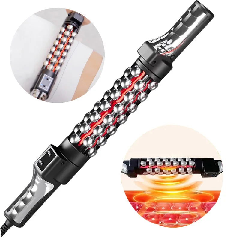 Electric Rotating Massager for Whole Body Relaxation, Vibration Therapy, 100-240V, Multi-Temperature Control, ABS & Steel