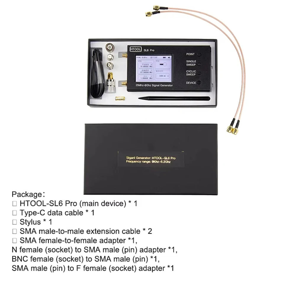 Portable Dual-Channel RF Signal Generator 9KHz-6.4GHz Ultra Low Phase Noise Test Source