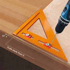 2-in-1 Drilling & Marking Angle Ruler - Precision Tool for Woodworking, Durable Bakelite, Versatile for Cabinet Installation