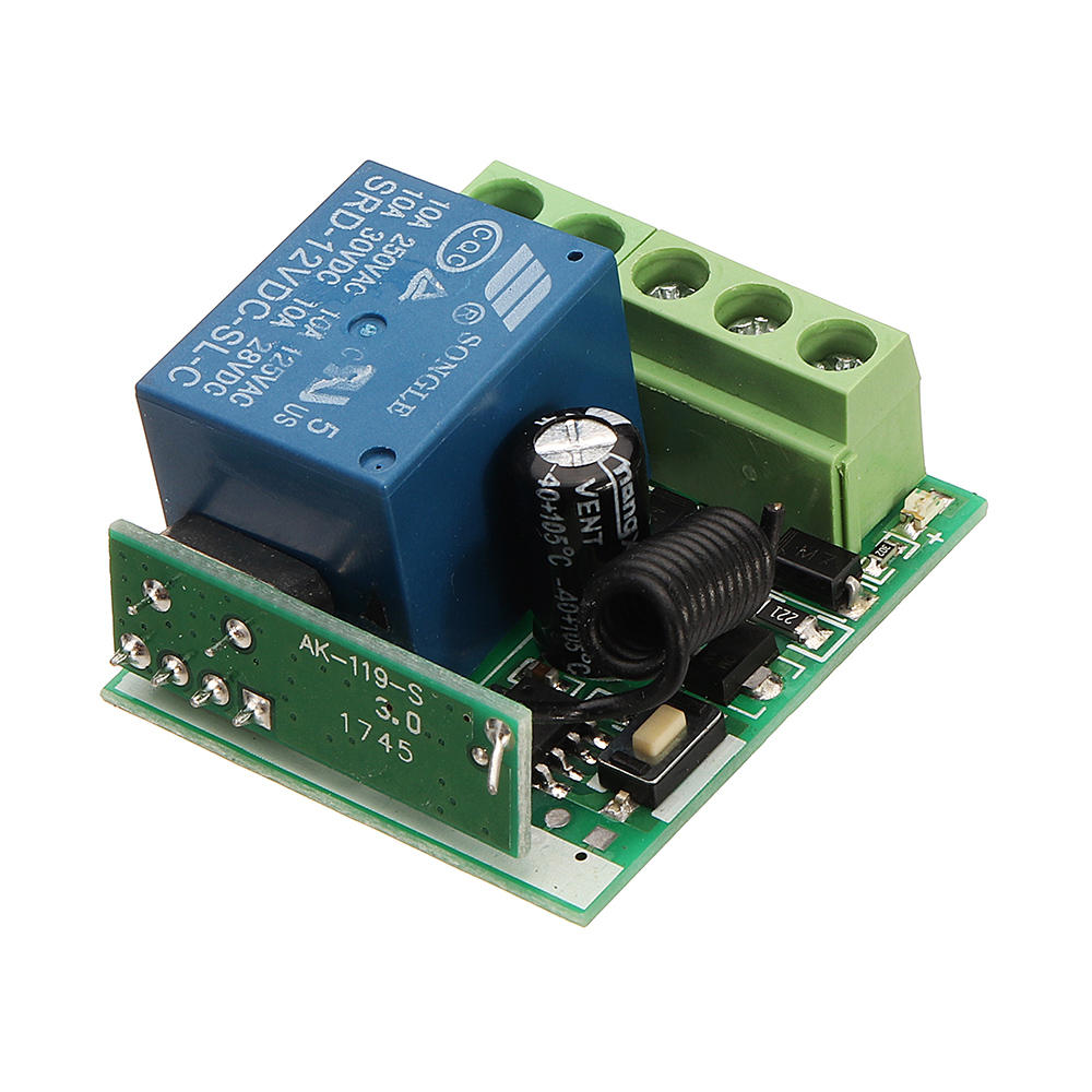 12V 1 Channel 1CH Learning Remote Control Switch Wireless Modification Button Transmitter