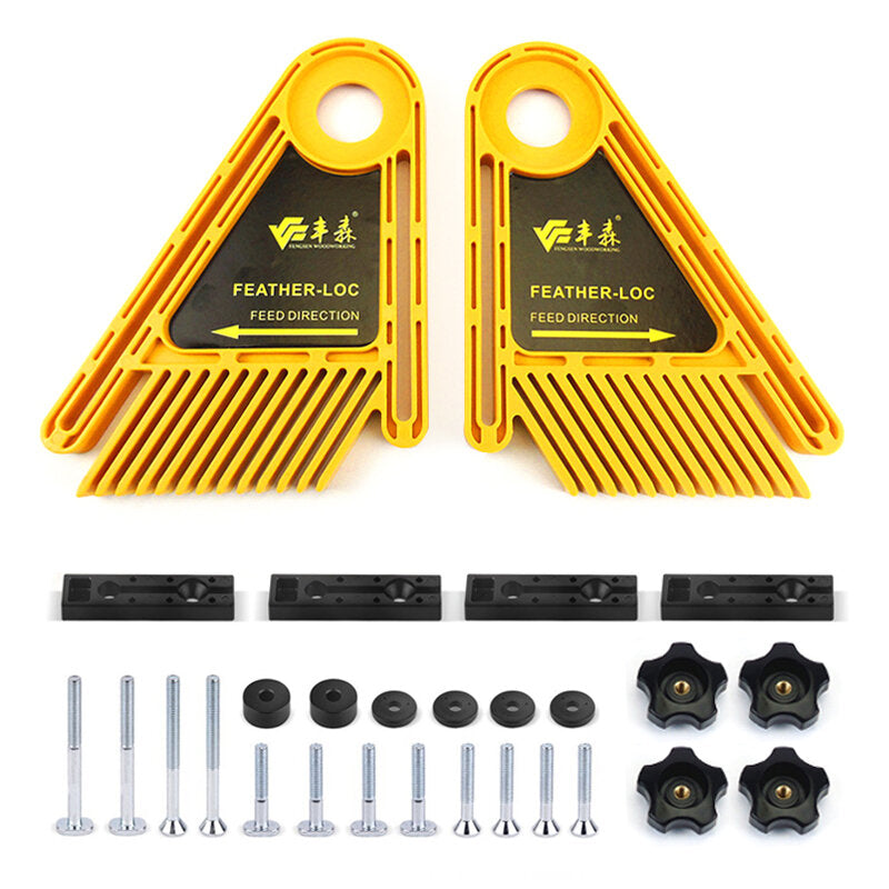 Multi-purpose Double Feather Board for Router Table Saws Miter Gauge Slot