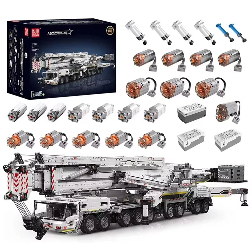 Technical Truck Building Block Remote Control Liebherred LTM 11200 Crane Model Kids Christmas Car Toys