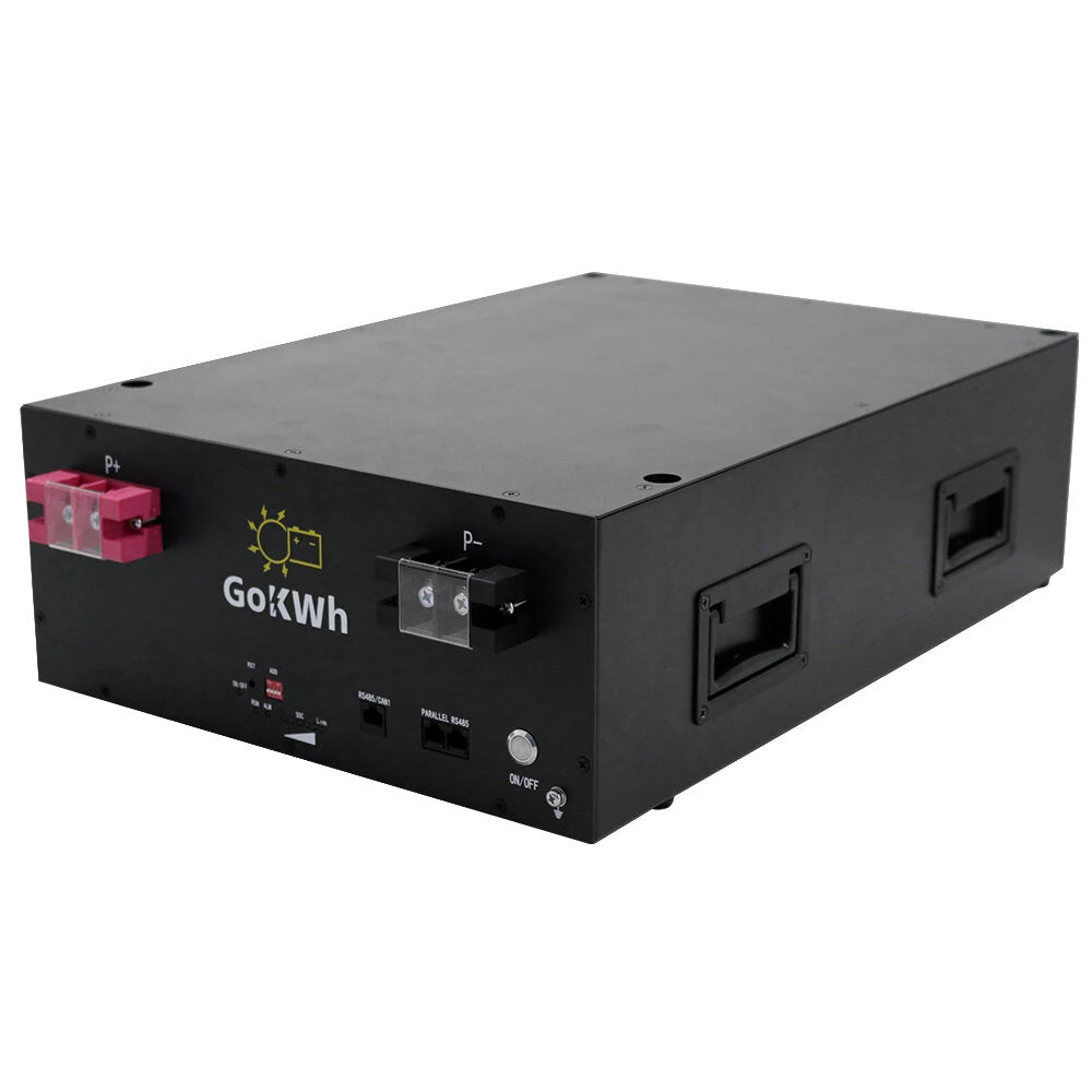 51.2V 100Ah 5120Wh LiFePO4 Energy Storage Battery with Bluetooth Built-in BMS for Home Backup RV and Camping