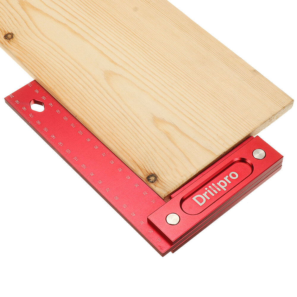 Aluminum Alloy Right Angle Ruler 150/200mm with Laser Engraved Metric Scale - Durable, Precision Tool for Carpentry & Woodworking