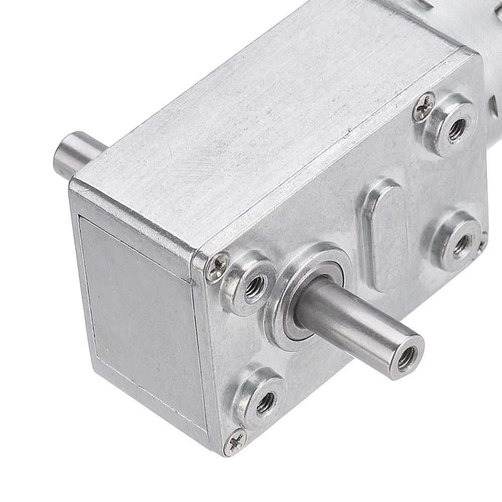 DC 24V Double Shaft Motor Reduction Gear Turbine Worm Self-locking Low Speed Motor