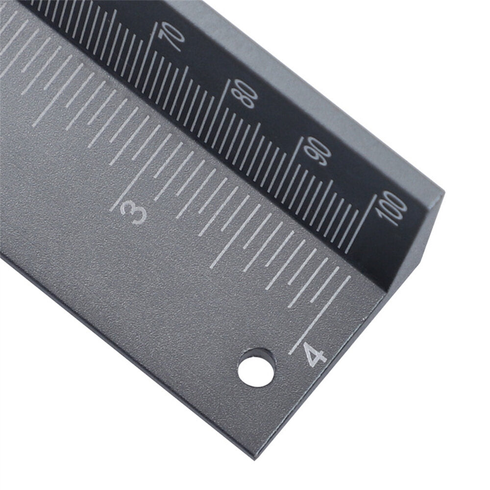 Aluminum Alloy Drill Bit Depth Stop Collar Locator with Magnetic Tool, Dual-Sided Scale, 0-100mm Measuring Range