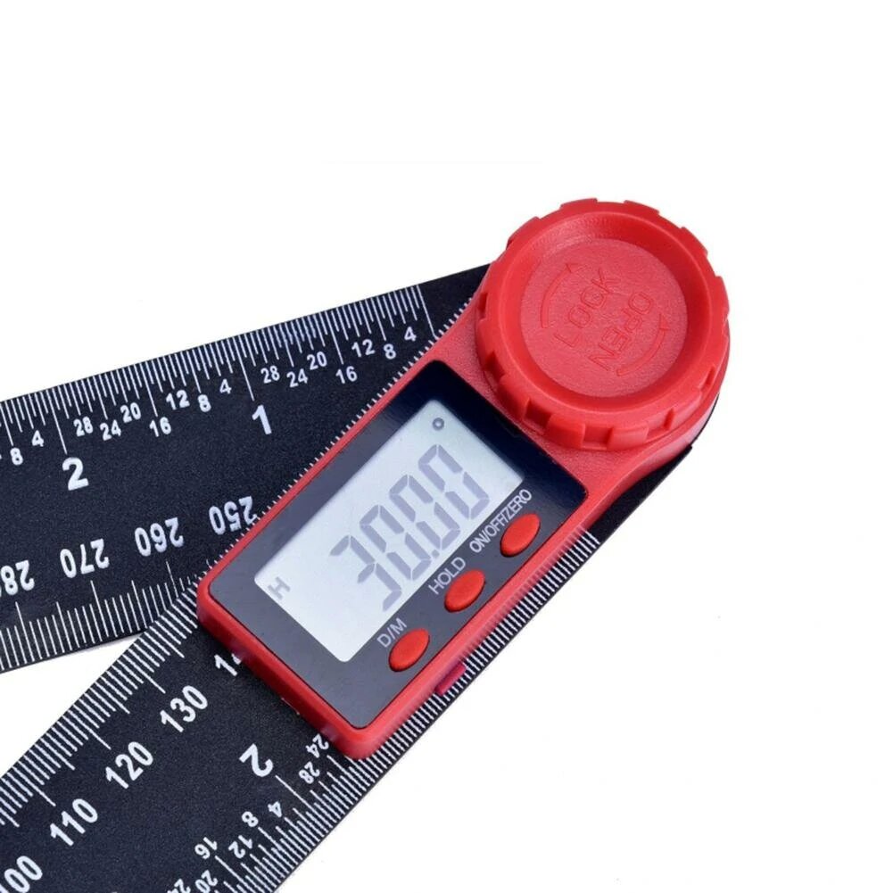 Multi-Angle Measurement Tool with Locking Knob, LCD Display, Auto Power Off, and Versatile Functions - 0-360° Goniometer