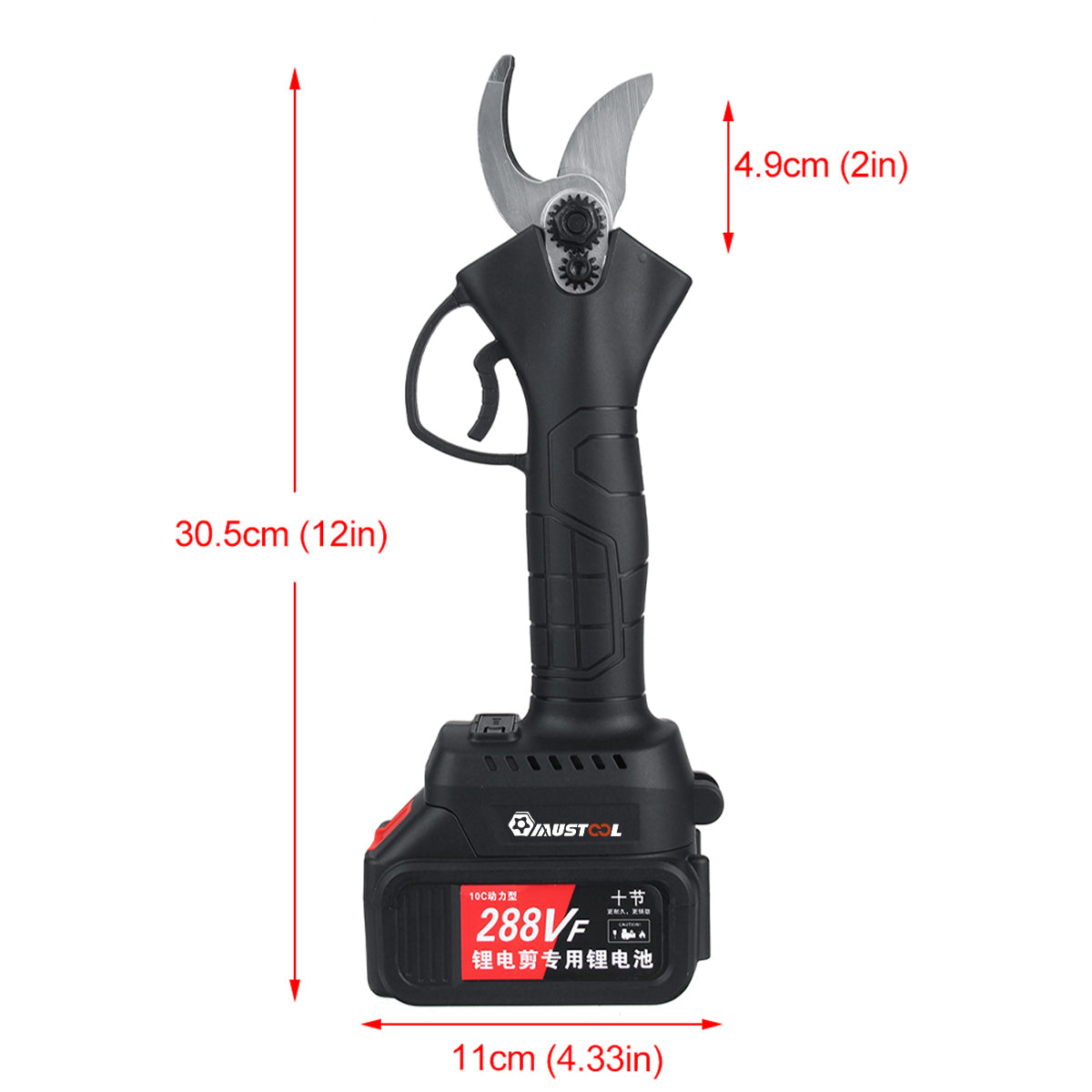 Cordless Rechargeable Electric Pruning Shears Garden Scissor Hedge Trimmer