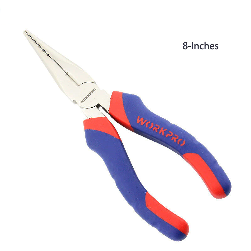Two-color Handle Needle Nose Pliers Wire Cutters 6/8 Inches Household Multi-function Pliers