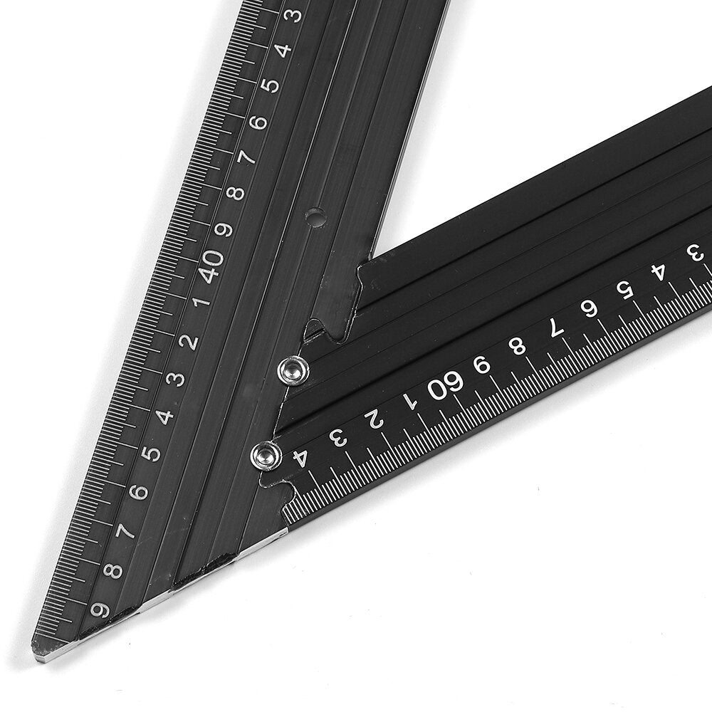 7 Inch Aluminum Alloy Triangle Ruler Angle Protractor Miter Speed 90 Square Measuring Ruler Metric Imperial