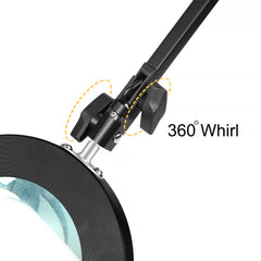 Remote Flexible Desk Magnifier 5X USB LED Magnifying Glass 3 Colors Illuminated Magnifier Lamp Wireless Remote Control