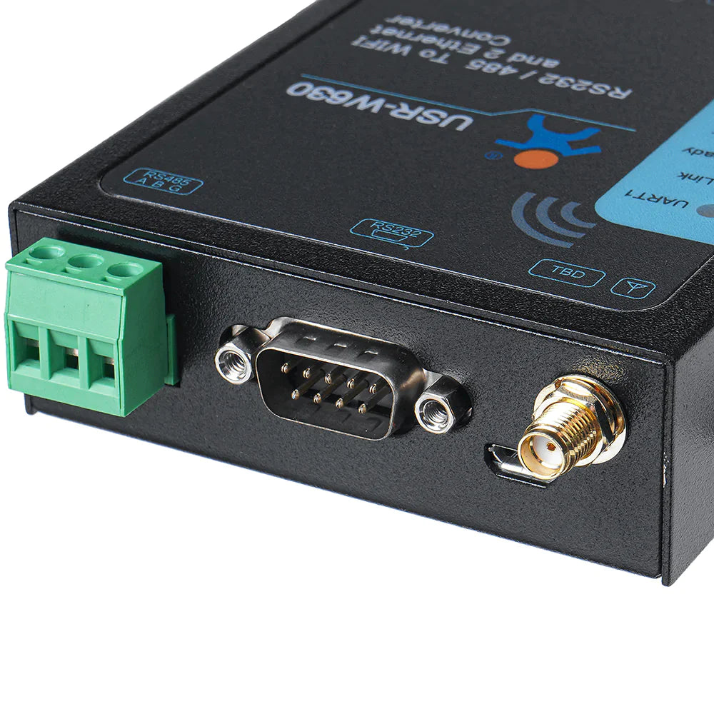 Dual Network Port WiFi Serial Server RS485/232 Serial Port to Wi-Fi Ethernet USR-W630