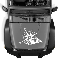 Car Sticker Decal Compass & Mountain 60x45cm For Camper Van Motorhome Car