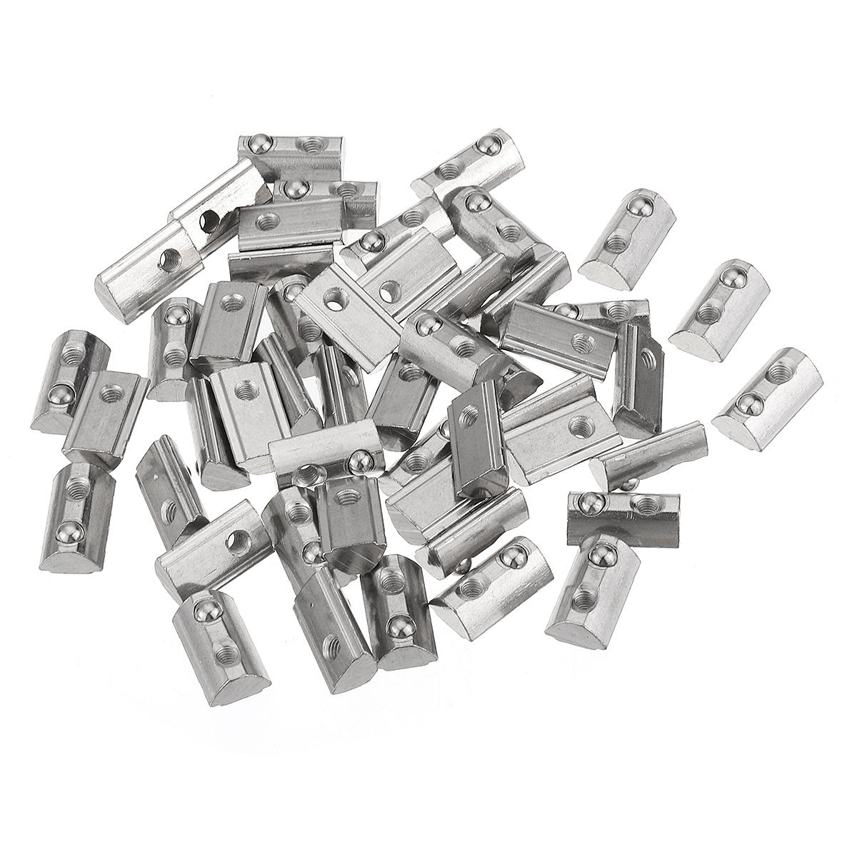 50pcs 20 Series Elastic Nut Round Roll T Slot Spring Nut for 20 Series Aluminum Profile