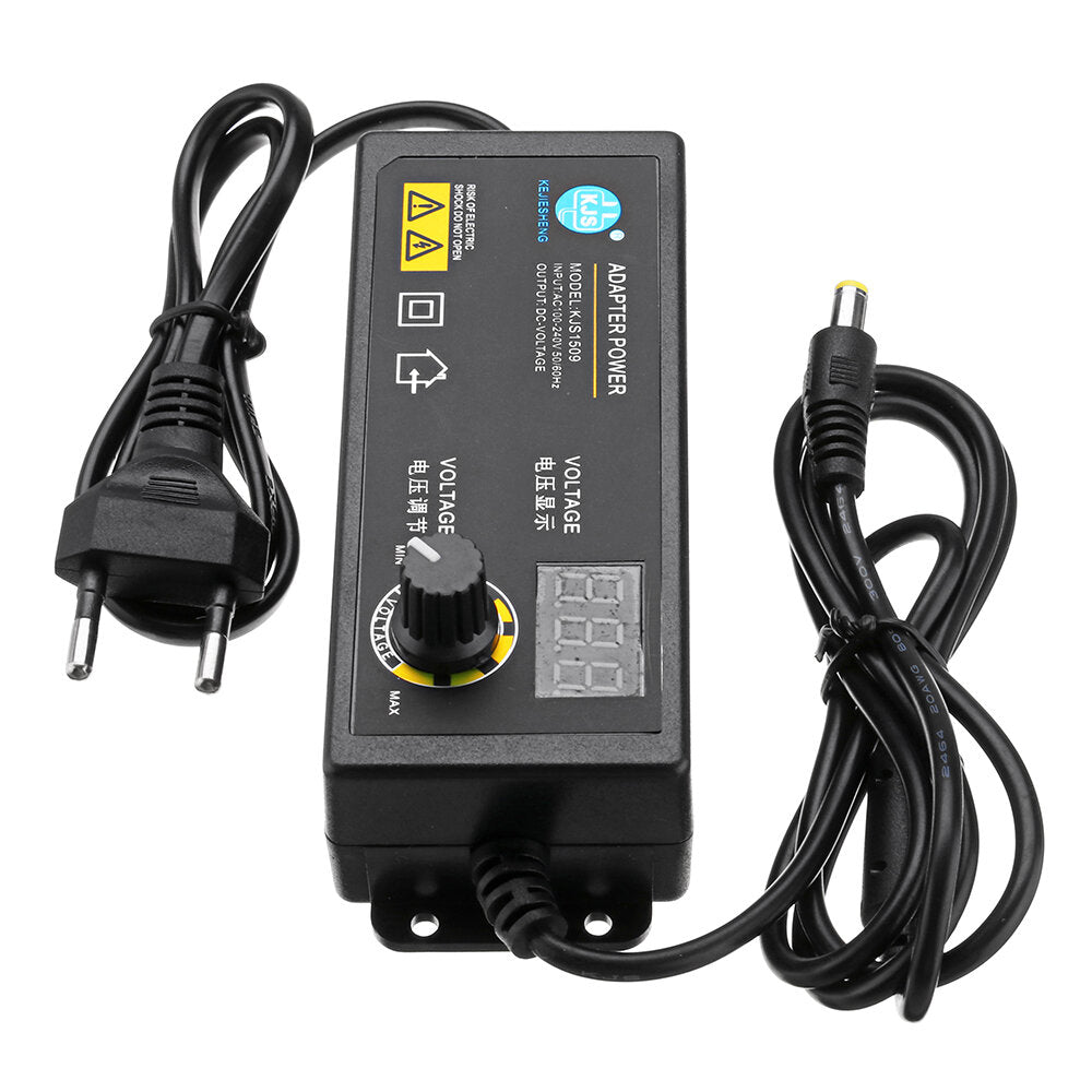 3-12V 5A Power Adapter Adjustable Voltage Adapter LED Display Switching Power Supply