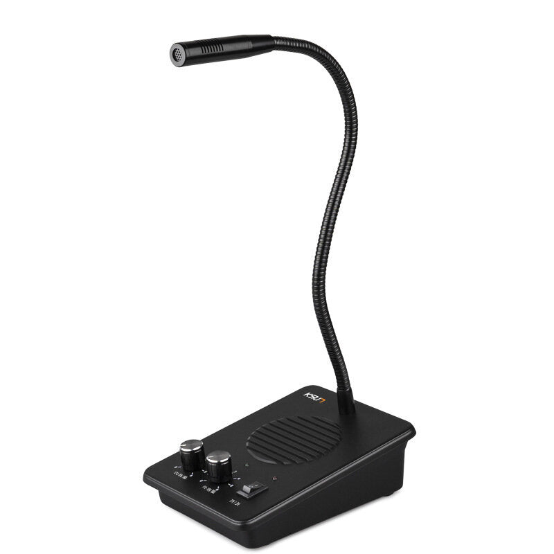 8W Window Intercom Bank Walkie Talkie Speaker Dual Way Microphone 400-470 MHz Wireless Transceiver