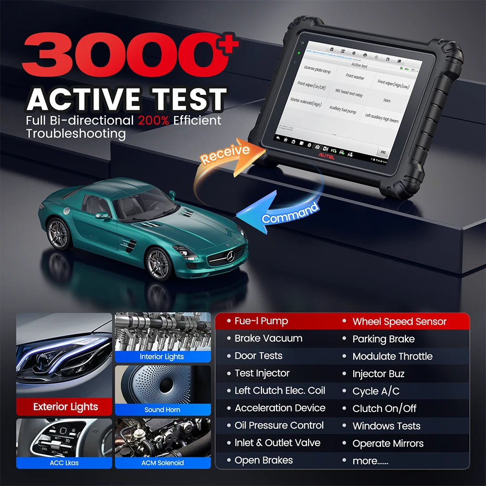 Car Diagnostic Scanner, ECU Programming, 3000+ Active Tests, 40+ Reset Services, OEM Diagnostics, CAN FD & DoIP