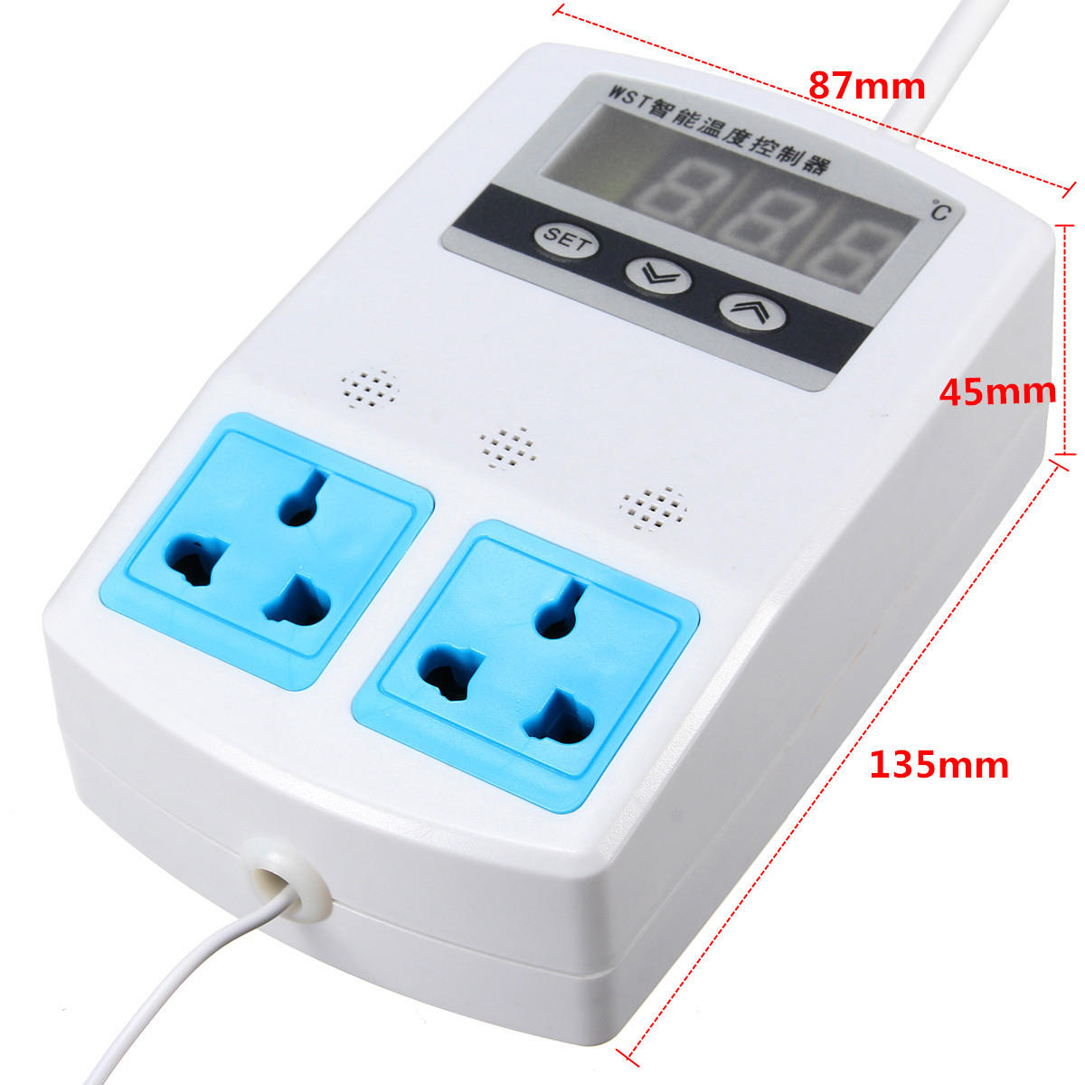 Reptile Aquarium Tank Temperature Controller Upper Lower Thermostat Socket