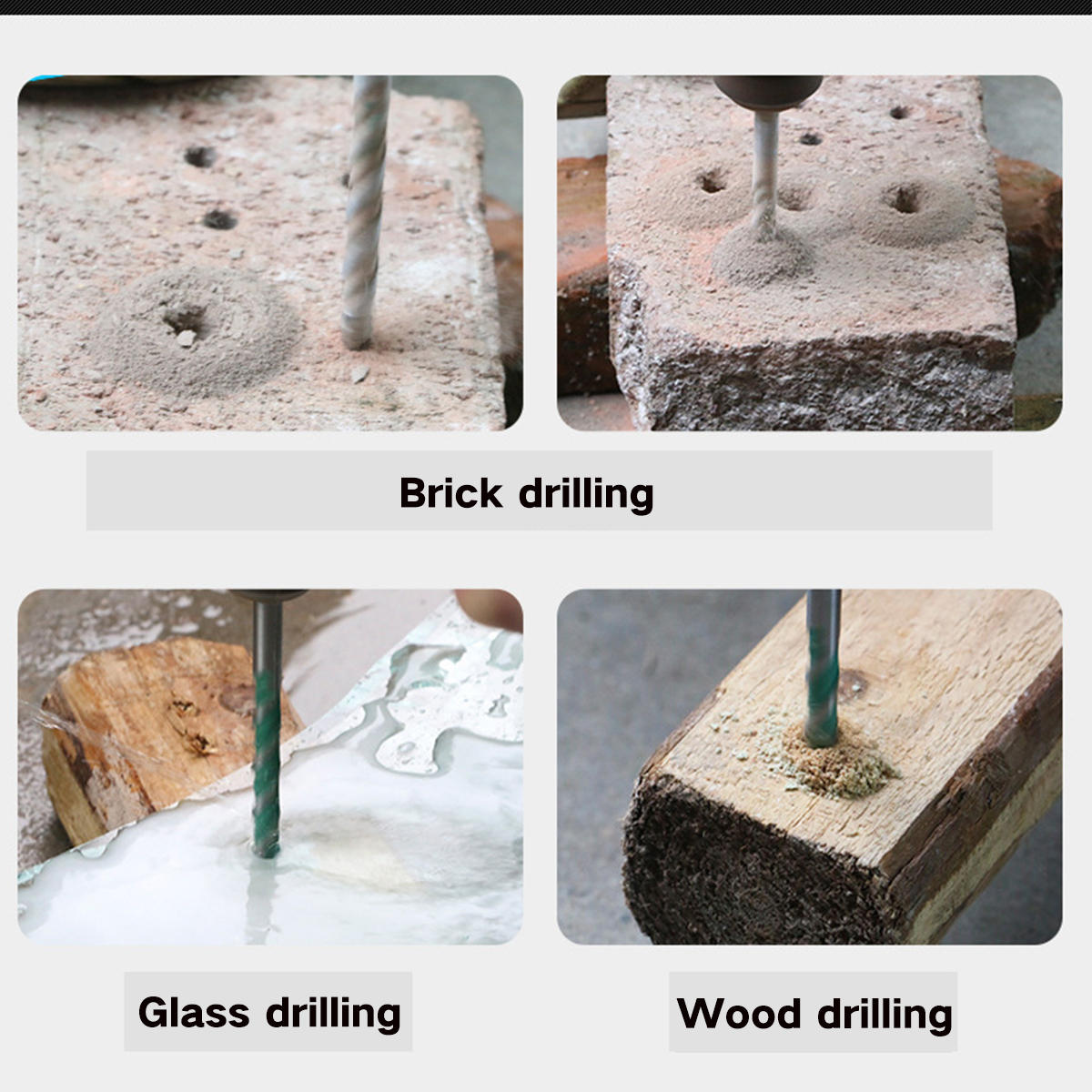 6-12mm Ceramic Drill Bit Triangle Handle Alloy Drill Bit for Ceramic Glass Hole Opener