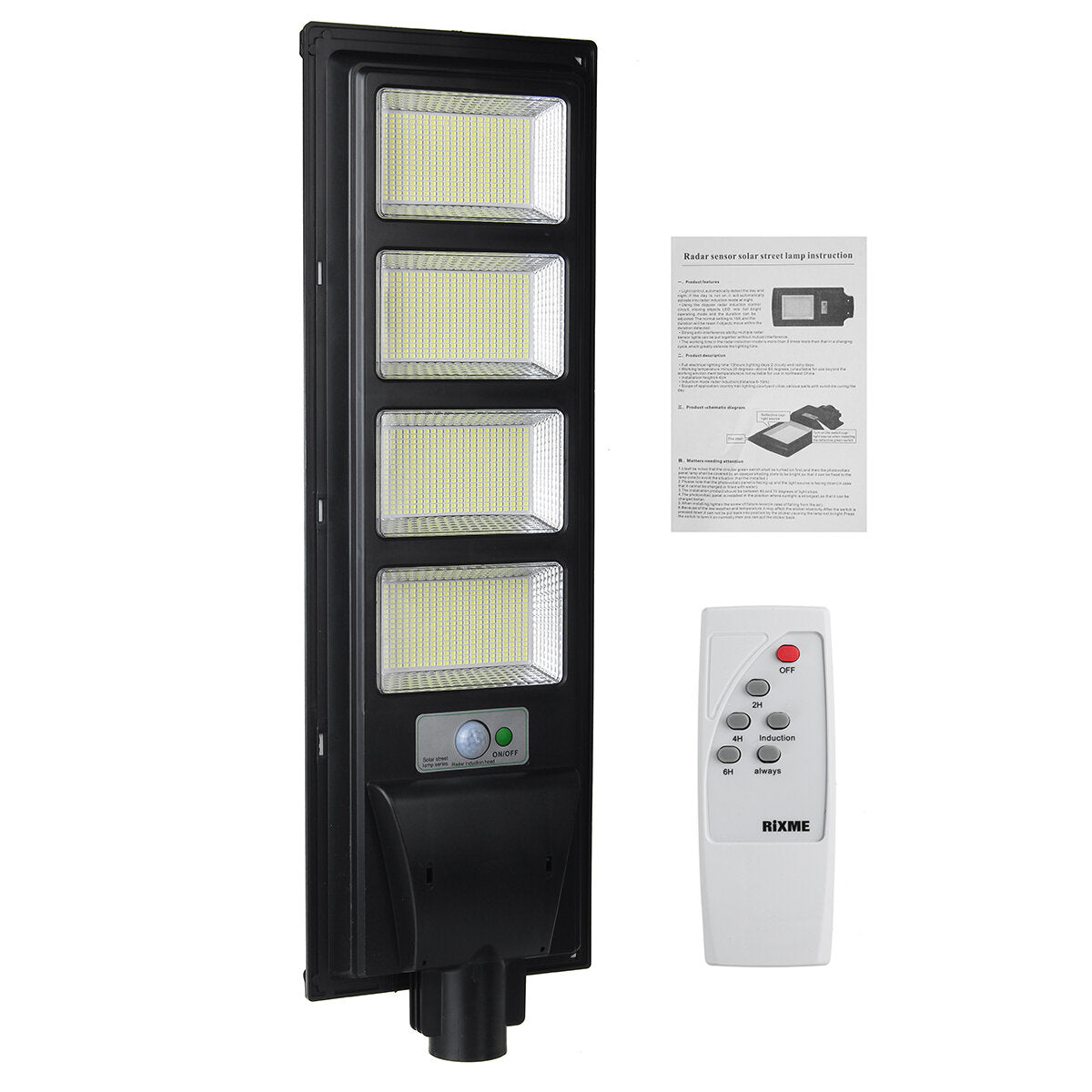 374/748/1122/1496 LED Solar PIR Motion Power Panel Lamp Outdoor Street Wall Induction Lamp Light